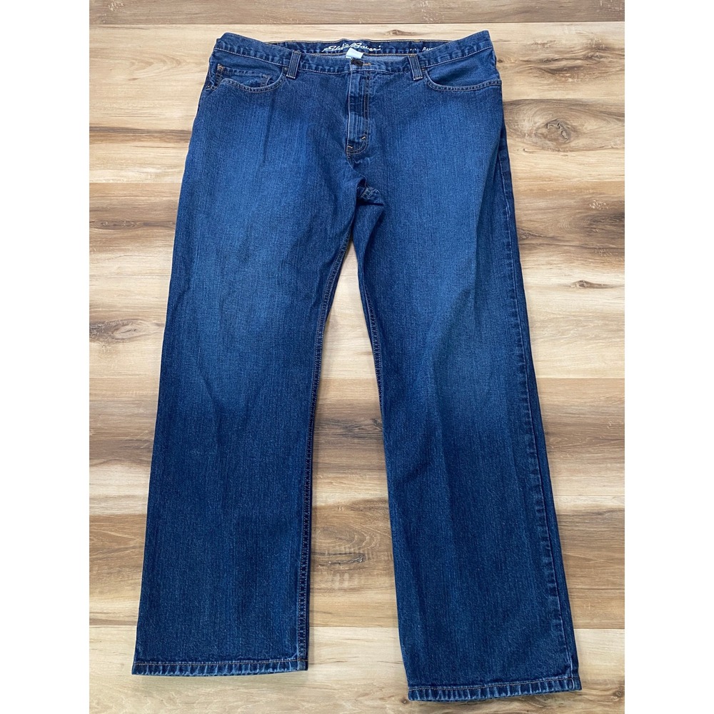 Eddie Bauer Jeans 40x32 Relaxed Fit Straight Leg Denim Medium Wash Blue